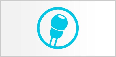 Littmann fonendoszkóp puha fülolíva kör alakú ciánkék ikonon.
