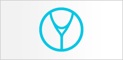Littmann fonendoszkóp csövek és Y-elágazás kör alakú ciánkék ikonon.
